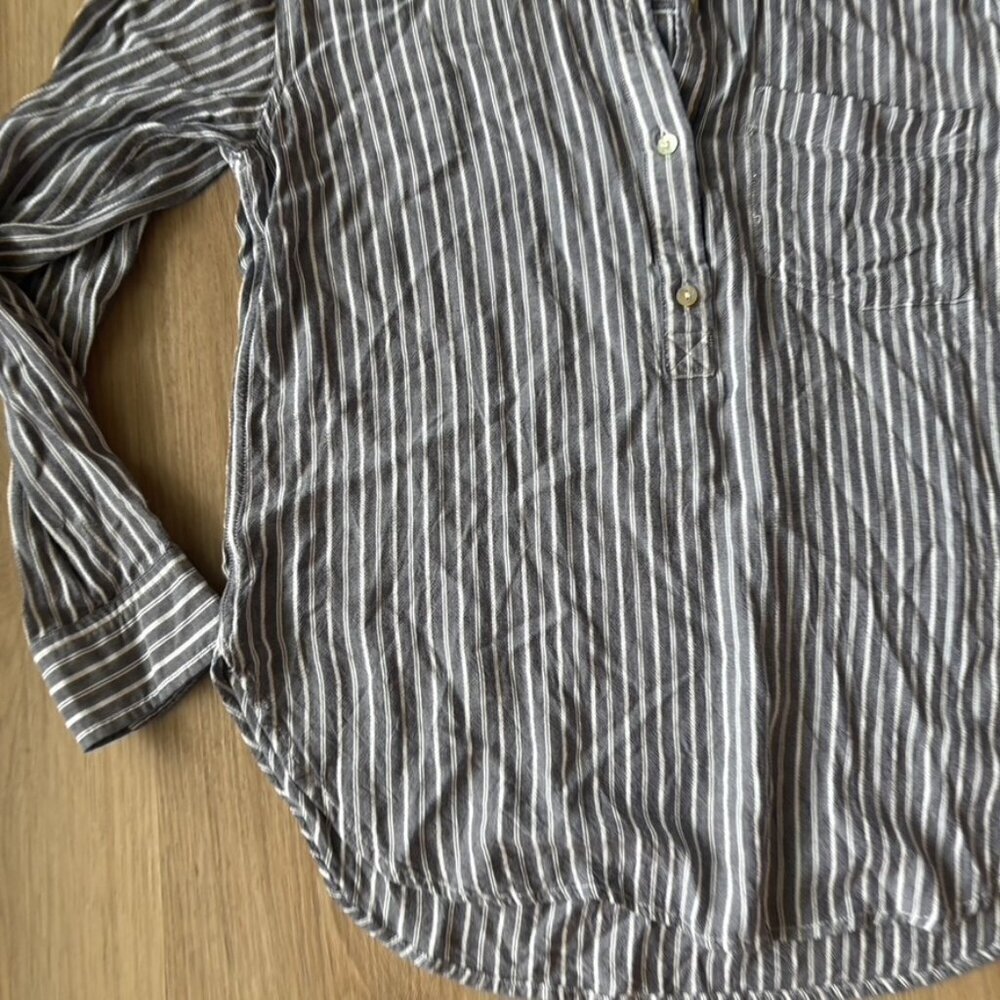 ** Rails Elle shoreditch Stripe Shirt blouse gray stripe XS - Picture 2 of 8